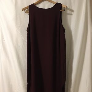 Burgundy Sleevless Dress